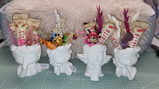 Echt Keramik Mädchenkopf befüllt