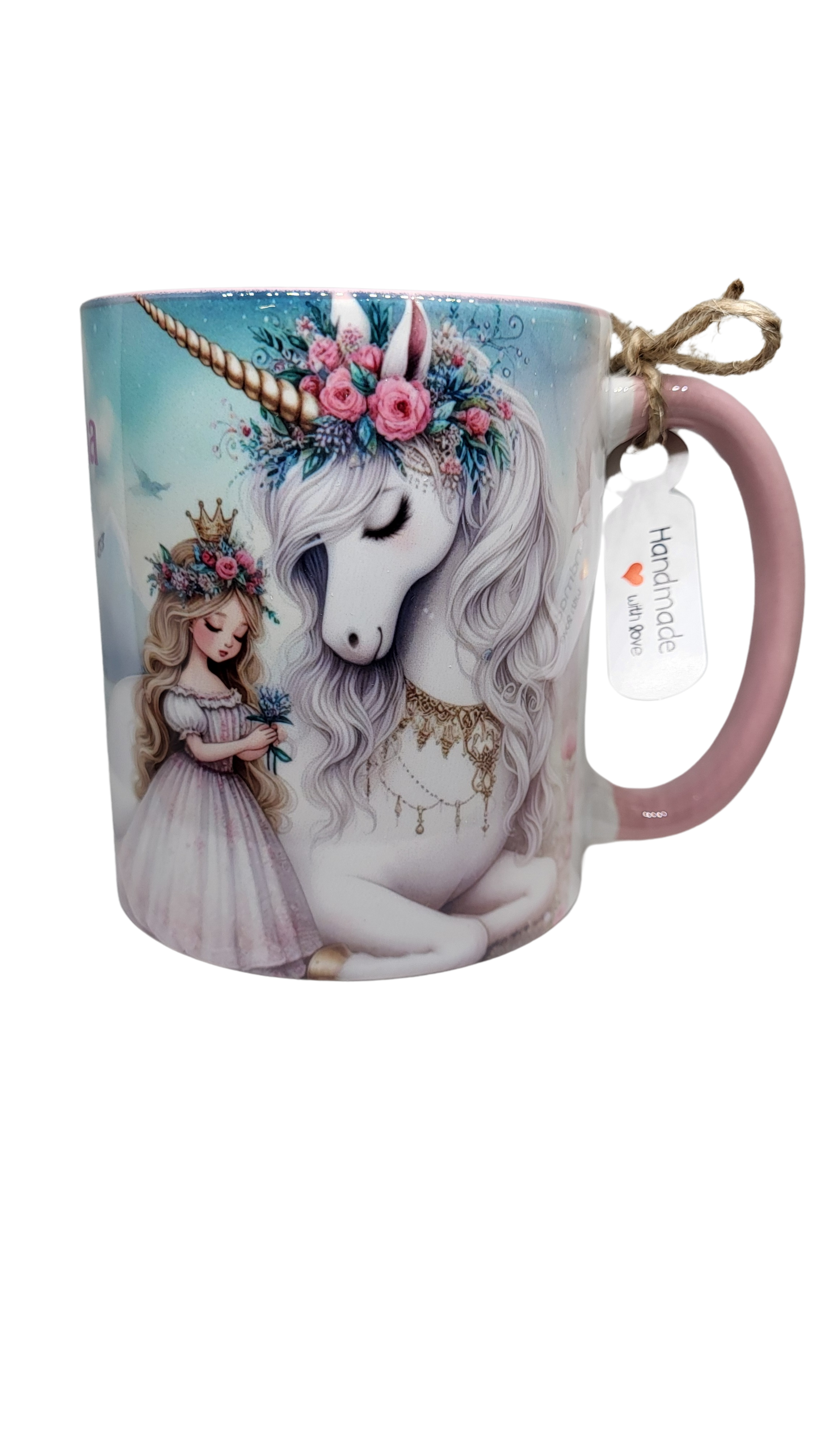 Mädchentasse Einhorn mit Mädchen