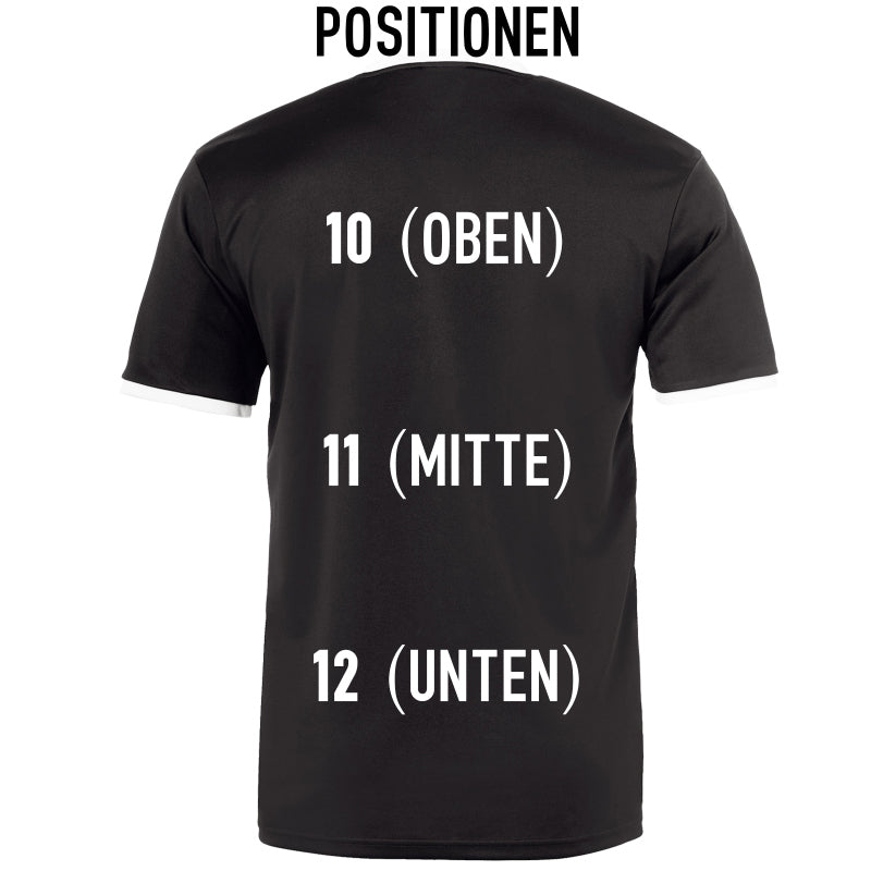 Beflockung Vereinsname einzeilig (Rücken)